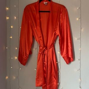 La Senza Orange/Red Satin Robe
